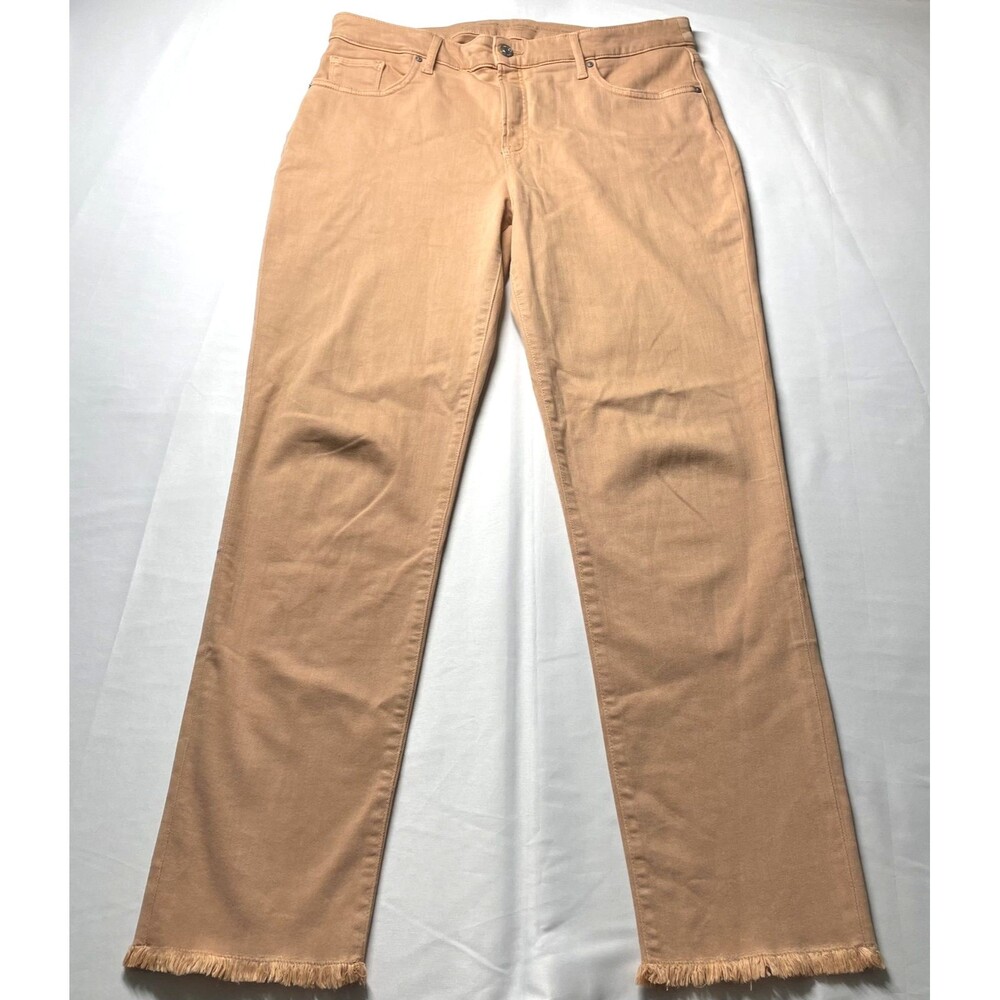 Chico's Girlfriend Slim Leg Ankle Jeans Frayed Hem Women's Size 2.5T/14T-dmpv